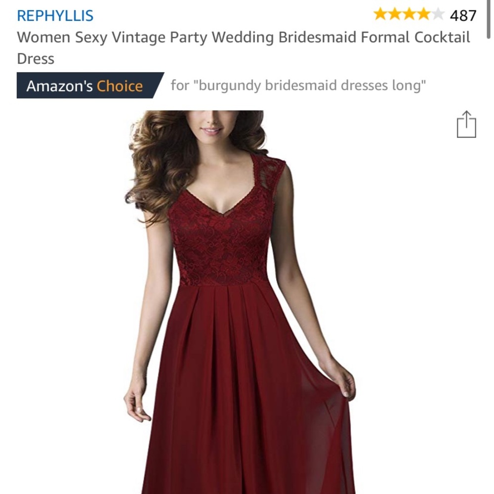 Rephyllis party/wedding event dress burgundy